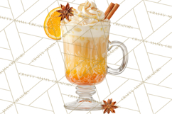 Winter Hot Drinks, Cozy Cocktail Clipart, Festive Beverage Product Image 3