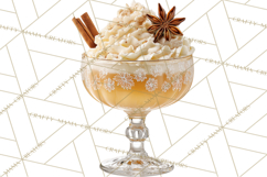 Winter Hot Drinks, Cozy Cocktail Clipart, Festive Beverage Product Image 4