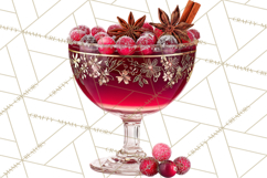 Winter Hot Drinks, Cozy Cocktail Clipart, Festive Beverage Product Image 2