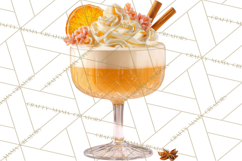 Winter Hot Drinks, Cozy Cocktail Clipart, Festive Beverage Product Image 4