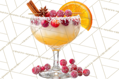 Winter Hot Drinks, Cozy Cocktail Clipart, Festive Beverage Product Image 5
