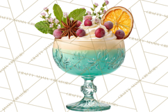 Winter Hot Drinks, Cozy Cocktail Clipart, Festive Beverage Product Image 3