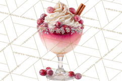 Winter Hot Drinks, Cozy Cocktail Clipart, Festive Beverage Product Image 5