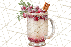 Winter Hot Drinks, Cozy Cocktail Clipart, Festive Beverage Product Image 4