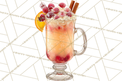Winter Hot Drinks, Cozy Cocktail Clipart, Festive Beverage Product Image 2