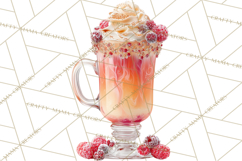 Winter Hot Drinks, Cozy Cocktail Clipart, Festive Beverage Product Image 4