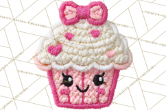Crochet Coquette Clipart Kawaii Pastel Fruits Toys Yarn PNG Product Image 2