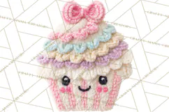 Crochet Coquette Clipart Kawaii Pastel Fruits Toys Yarn PNG Product Image 3