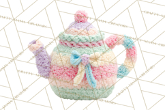 Crochet Coquette Clipart Kawaii Pastel Fruits Toys Yarn PNG Product Image 4
