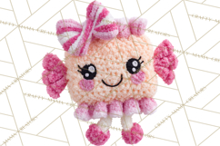 Crochet Coquette Clipart Kawaii Pastel Fruits Toys Yarn PNG Product Image 3