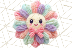 Crochet Coquette Clipart Kawaii Pastel Fruits Toys Yarn PNG Product Image 3