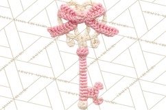 Crochet Coquette Clipart Kawaii Pastel Fruits Toys Yarn PNG Product Image 3