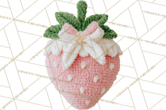 Crochet Coquette Clipart Kawaii Pastel Fruits Toys Yarn PNG Product Image 5