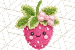 Crochet Coquette Clipart Kawaii Pastel Fruits Toys Yarn PNG Product Image 3