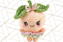 Crochet Coquette Clipart Kawaii Pastel Fruits Toys Yarn PNG Product Image 2