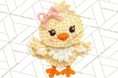 Crochet Coquette Clipart Kawaii Pastel Fruits Toys Yarn PNG Product Image 3