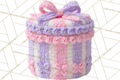 Crochet Coquette Clipart Kawaii Pastel Fruits Toys Yarn PNG Product Image 2
