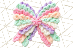 Crochet Coquette Clipart Kawaii Pastel Fruits Toys Yarn PNG Product Image 3