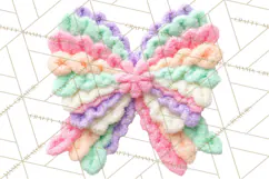 Crochet Coquette Clipart Kawaii Pastel Fruits Toys Yarn PNG Product Image 3