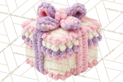 Crochet Coquette Clipart Kawaii Pastel Fruits Toys Yarn PNG Product Image 4