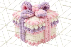 Crochet Coquette Clipart Kawaii Pastel Fruits Toys Yarn PNG Product Image 4