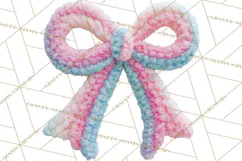 Crochet Coquette Clipart Kawaii Pastel Fruits Toys Yarn PNG Product Image 3