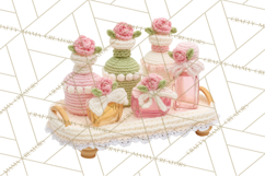Crochet Coquette Clipart Kawaii Pastel Fruits Toys Yarn PNG Product Image 2
