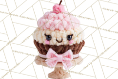 Crochet Coquette Clipart Kawaii Pastel Fruits Toys Yarn PNG Product Image 5