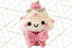 Crochet Coquette Clipart Kawaii Pastel Fruits Toys Yarn PNG Product Image 2