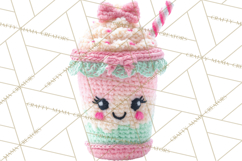 Crochet Coquette Clipart Kawaii Pastel Fruits Toys Yarn PNG Product Image 4