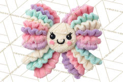 Crochet Coquette Clipart Kawaii Pastel Fruits Toys Yarn PNG Product Image 5