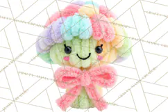 Crochet Coquette Clipart Kawaii Pastel Fruits Toys Yarn PNG Product Image 2