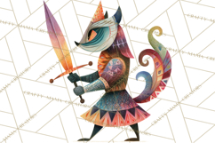 Medieval Animal Knights Heraldic Woodland Creatures Fantasy Product Image 4