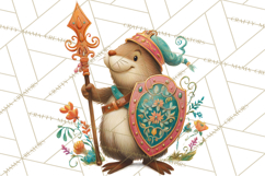 Medieval Animal Knights Heraldic Woodland Creatures Fantasy Product Image 3