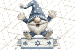 Hanukkah Gnome Clipart, Dreidel Menorah PNG, Blue Star Png Product Image 3