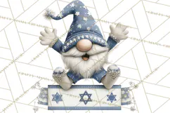 Hanukkah Gnome Clipart, Dreidel Menorah PNG, Blue Star Png Product Image 3