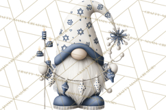 Hanukkah Gnome Clipart, Dreidel Menorah PNG, Blue Star Png Product Image 4