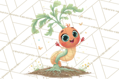 Vintage Gardener Clipart Cute Retro Girl Garden PNG Product Image 4