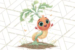 Vintage Gardener Clipart Cute Retro Girl Garden PNG Product Image 4