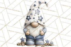 Hanukkah Gnome Clipart, Dreidel Menorah PNG, Blue Star Png Product Image 5