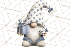 Hanukkah Gnome Clipart, Dreidel Menorah PNG, Blue Star Png Product Image 2