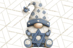 Hanukkah Gnome Clipart, Dreidel Menorah PNG, Blue Star Png Product Image 2
