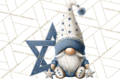 Hanukkah Gnome Clipart, Dreidel Menorah PNG, Blue Star Png Product Image 4