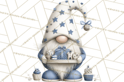 Hanukkah Gnome Clipart, Dreidel Menorah PNG, Blue Star Png Product Image 5