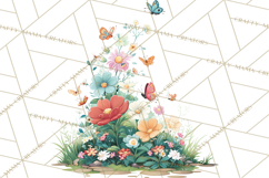 Vintage Gardener Clipart Cute Retro Girl Garden PNG Product Image 5