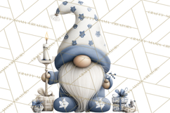 Hanukkah Gnome Clipart, Dreidel Menorah PNG, Blue Star Png Product Image 2