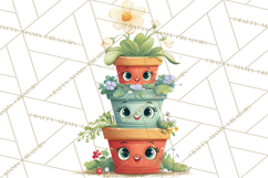 Vintage Gardener Clipart Cute Retro Girl Garden PNG Product Image 2