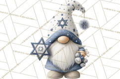 Hanukkah Gnome Clipart, Dreidel Menorah PNG, Blue Star Png Product Image 5