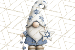 Hanukkah Gnome Clipart, Dreidel Menorah PNG, Blue Star Png Product Image 3