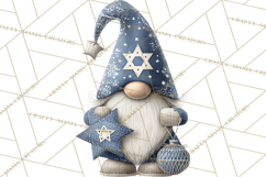 Hanukkah Gnome Clipart, Dreidel Menorah PNG, Blue Star Png Product Image 5